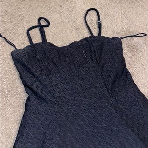 Open back black dress